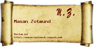 Masan Zotmund névjegykártya